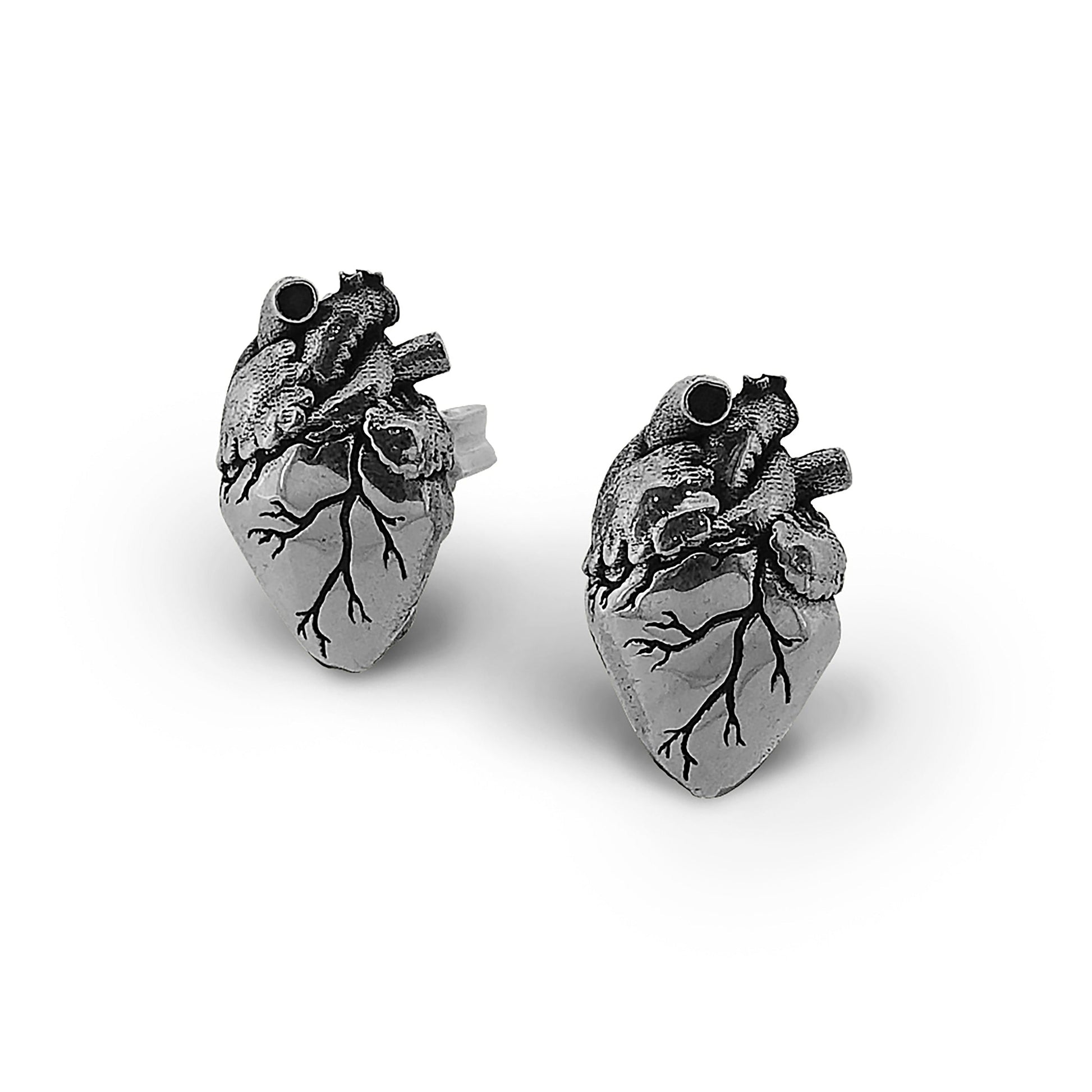 Orecchini Cuore Anatomico Argento